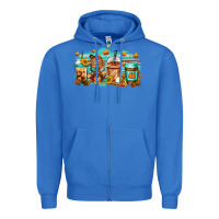 True Royal thanksgiving coffee Zipper Hoodie - Jasminsmagicworld