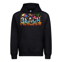 Black the beach is my happy place Urban Hoodie - NancyCooperArtShop