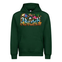 Forest Green the beach is my happy place Urban Hoodie - NancyCooperArtShop