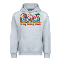 Heather Grey the beach is my happy place Urban Hoodie - NancyCooperArtShop