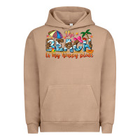 Pigment Burro the beach is my happy place Urban Hoodie - NancyCooperArtShop