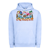 Pigment Grape Ice the beach is my happy place Urban Hoodie - NancyCooperArtShop