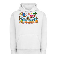 Pigment Lunar Rock the beach is my happy place Urban Hoodie - NancyCooperArtShop