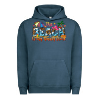 Pigment Midnight Navy the beach is my happy place Urban Hoodie - NancyCooperArtShop
