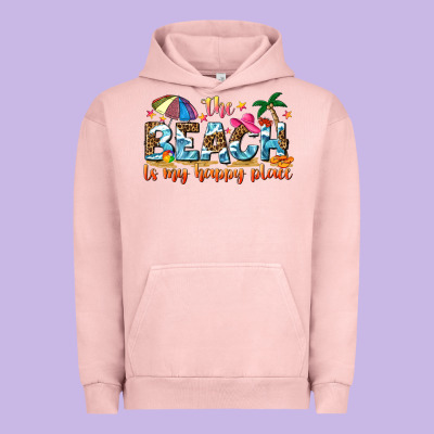 The Beach Is My Happy Place Urban Hoodie Designed By Nancycooperartshop