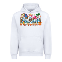 White the beach is my happy place Urban Hoodie - NancyCooperArtShop