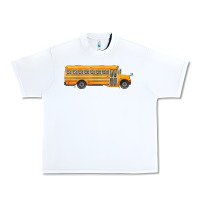 White school bus Urban Heavy Tee - FaDigitalArtStudio