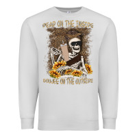 Dove Grey dead inside boujee outside Premium Sweatshirt - MaliasSmallBusiness