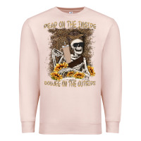 Pale Pink dead inside boujee outside Premium Sweatshirt - MaliasSmallBusiness