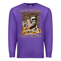Purple dead inside boujee outside Premium Sweatshirt - MaliasSmallBusiness