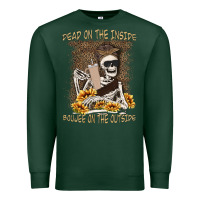 Sports Green dead inside boujee outside Premium Sweatshirt - MaliasSmallBusiness