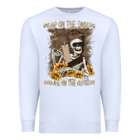 White dead inside boujee outside Premium Sweatshirt - MaliasSmallBusiness