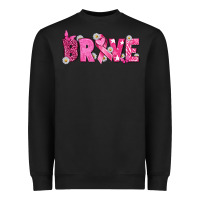 Black Breast Cancer Brave Heavyweight Sweatshirt - texasbilliewilder