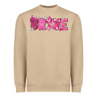 Mushroom Breast Cancer Brave Heavyweight Sweatshirt - texasbilliewilder