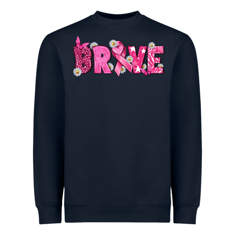 Breast Cancer Brave Heavyweight Sweatshirt by texasbilliewilder | Teevron