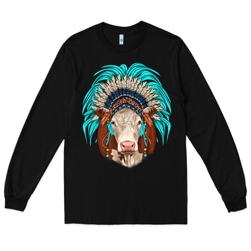 Hereford Indian Headdress Long Sleeve Tee by JahusDesignShop | Teevron