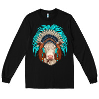 Black hereford indian headdress Long Sleeve Tee - JahusDesignShop