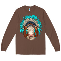 Chestnut hereford indian headdress Long Sleeve Tee - JahusDesignShop