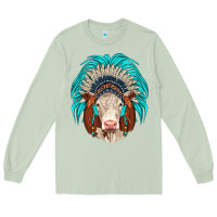 Matcha hereford indian headdress Long Sleeve Tee - JahusDesignShop