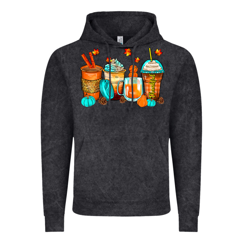 Thankful Coffee Cups Vintage Hoodie by Zillion Design Studio | Teevron