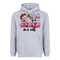 Heather Grey i see you chicken out Heavyweight Hoodie - MaliasSmallBusiness