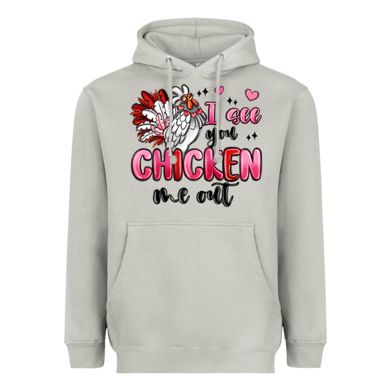 I See You Chicken Out Heavyweight Hoodie by MaliasSmallBusiness | Teevron