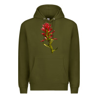 Army Green Indian Paintbrush Premium Hoodie - LillyAllenDesigns