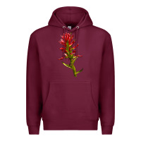 Burgundy Indian Paintbrush Premium Hoodie - LillyAllenDesigns
