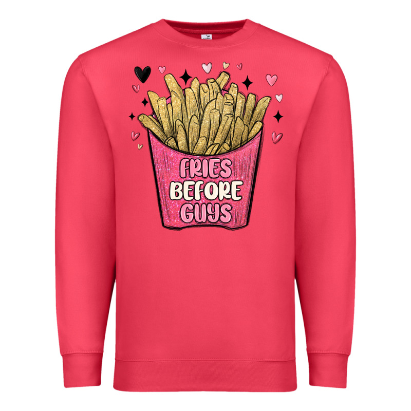 Fries Before Guys Premium Sweatshirt by MaliasSmallBusiness | Teevron