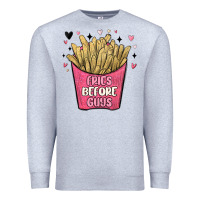 Heather Grey fries before guys Premium Sweatshirt - MaliasSmallBusiness