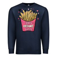 Navy fries before guys Premium Sweatshirt - MaliasSmallBusiness