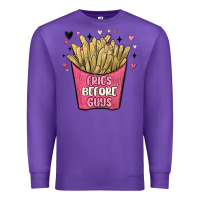 Purple fries before guys Premium Sweatshirt - MaliasSmallBusiness