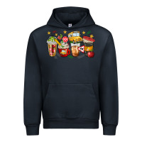 Navy school bus coffee cups Urban Hoodie - NancyCooperArtShop