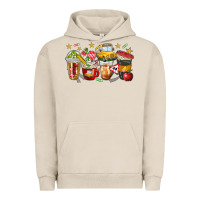 Pigment French Oak school bus coffee cups Urban Hoodie - NancyCooperArtShop