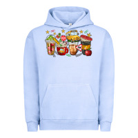 Pigment Grape Ice school bus coffee cups Urban Hoodie - NancyCooperArtShop