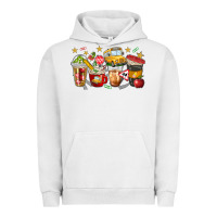 Pigment Lunar Rock school bus coffee cups Urban Hoodie - NancyCooperArtShop