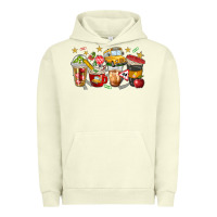 Pigment Pistachio school bus coffee cups Urban Hoodie - NancyCooperArtShop