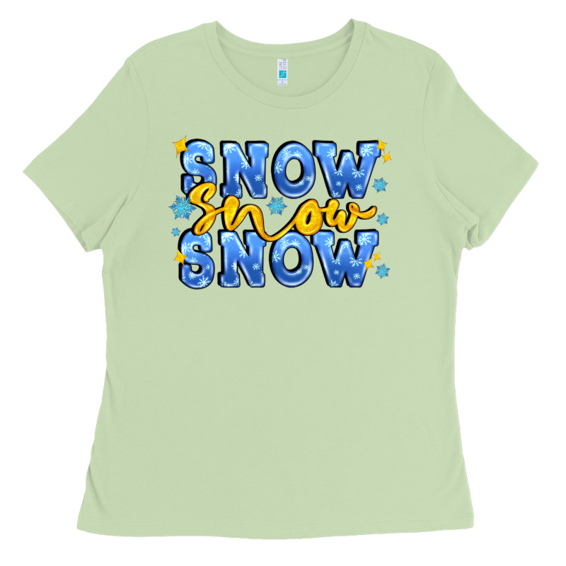 Snow Snow Snow With Sparkle Ladies Tee by AdoDesignShop | Teevron