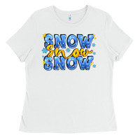 White snow snow snow with sparkle Ladies Tee - AdoDesignShop