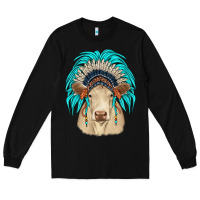 Black charolais indian headdress Long Sleeve Tee - JahusDesignShop