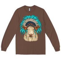 Chestnut charolais indian headdress Long Sleeve Tee - JahusDesignShop