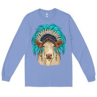 Colony Blue charolais indian headdress Long Sleeve Tee - JahusDesignShop