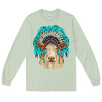 Matcha charolais indian headdress Long Sleeve Tee - JahusDesignShop