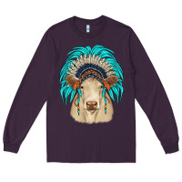 Plum charolais indian headdress Long Sleeve Tee - JahusDesignShop