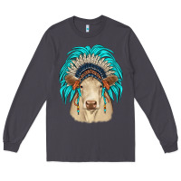 Smoke charolais indian headdress Long Sleeve Tee - JahusDesignShop