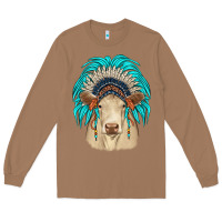 Toasted Coconut charolais indian headdress Long Sleeve Tee - JahusDesignShop