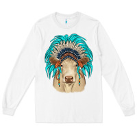 White charolais indian headdress Long Sleeve Tee - JahusDesignShop
