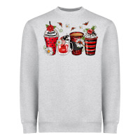 Heather Grey ladybug coffee cups Heavyweight Sweatshirt - Zillion Design Studio