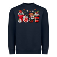 Navy ladybug coffee cups Heavyweight Sweatshirt - Zillion Design Studio
