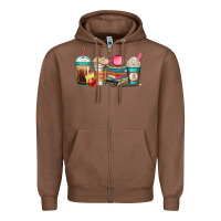 Chestnut teacher fuel coffee cups Zipper Hoodie - Jasminsmagicworld